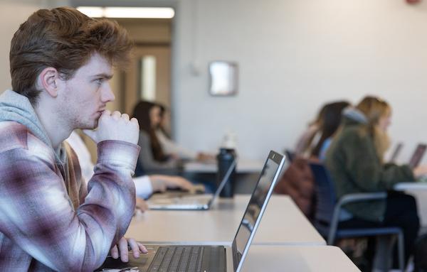 students at desk